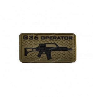 Нашивка PVC/ПВХ с велкро "G36 OPERATOR" (OLIVE) 80х40мм