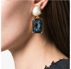 JOYFEN Массивные серьги с крупным камнем и жемчугом