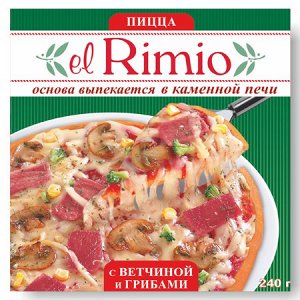 Пицца, РиМиО, ветчина/грибы, Морозко, 350 г, (5)