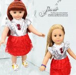 Платье Модная одежда для куклы. Наряд поможет расширить гардероб маленькой куклы-модницы. Стильный и качественный наряд наверняка придется ей по вкусу.для куклы 45 см