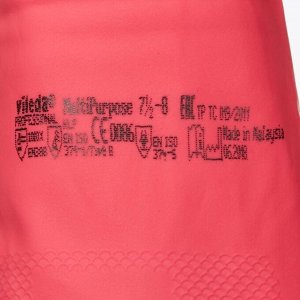 Перчатки латексные Vileda Professional Многоцелевые красные размер 7.5-8, M