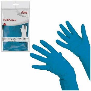 Перчатки латексные Vileda Professional Многоцелевые синие размер 7.5-8, M