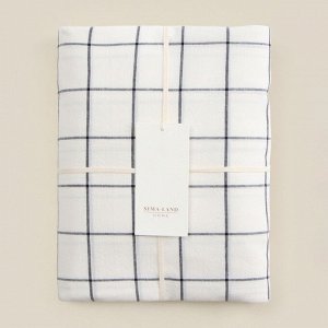 Простыня на резинке 1.5-спальная SL Home Cotton, 140x200+30 см, жатый хлопок