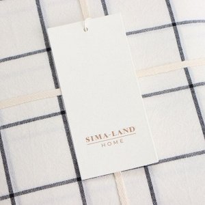 Простыня на резинке 1.5-спальная SL Home Cotton, 140x200+30 см, жатый хлопок