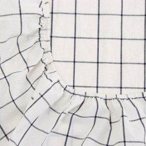 Простыня на резинке 1.5-спальная SL Home Cotton, 140x200+30 см, жатый хлопок