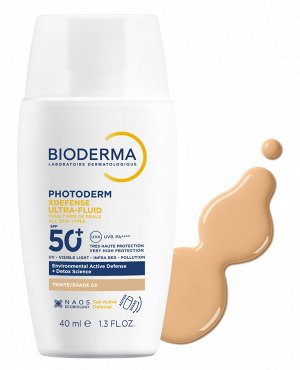 Биодерма Cолнцезащитный флюид с тоном SPF50+ светлый оттенок Bioderma Photoderm 40 мл