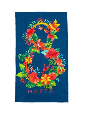 Набор кухонных полотенец Доляна «8 Марта», 35х60см-4шт, 100% хл