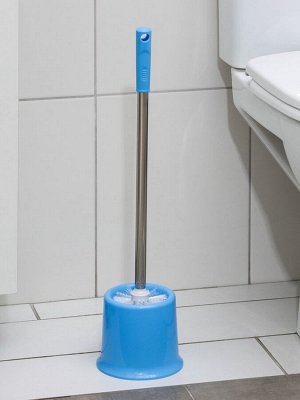 Ёршик для унитаза с подставкой, 13x53 см, цвет МИКС
