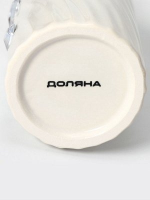 Аксессуары для ванной Доляна «Дерево», 4 предмета, дозатор 300 мл, мыльница, 2 стакана, белые