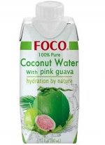 Кокосовая вода с розовой гуавой   FOCO 330 мл Tetra Pak