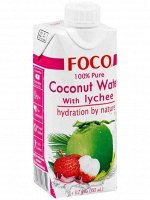 Кокосовая вода с розовой гуавой   FOCO 330 мл Tetra Pak