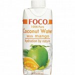 Кокосовая вода с манго FOCO 330 мл Tetra Pak