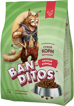 Banditos д/кош Adult д/комфорт.пищев Сочная курица 7кг