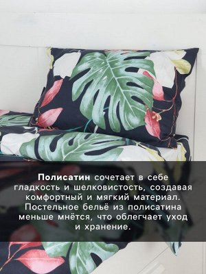 Постельное бельё дуэт «Экономь и Я» Magical tropics, полисатин