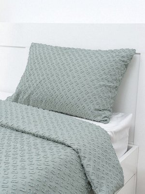 Постельное белье 2-спальное LoveLife Tufting «Квадрат», микрофайбер, зелёное