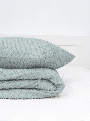 Постельное белье 2-спальное LoveLife Tufting «Квадрат», микрофайбер, зелёное