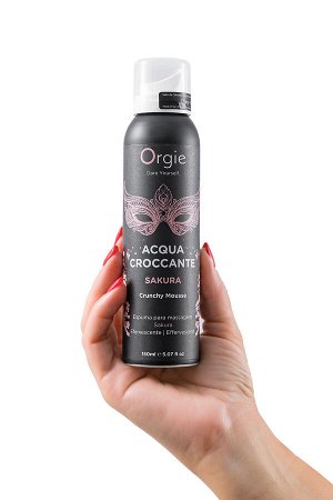 Шипучая пена для массажа Orgie Acqua Croccante Sakura, аромат цветов сакуры, 150 мл