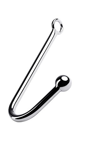 Крюк анальный с шаром TOYFA Metal, металл, серебряный, 37 см