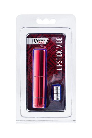 Вибромассажер Black&Red by TOYFA «Помада», силикон, красный, 9 см