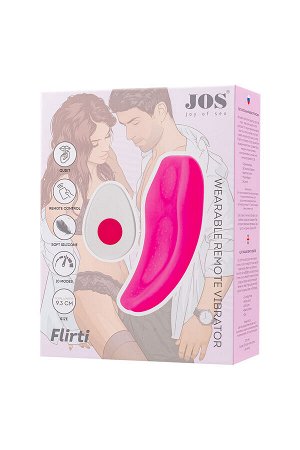 Клиторальный вибратор в трусики JOS FLIRTY, силикон, розовый, 9,3 см