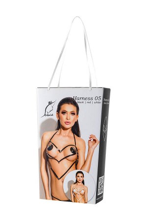 Портупея Me Seduce Queen of hearts Pure, черная, L/XL