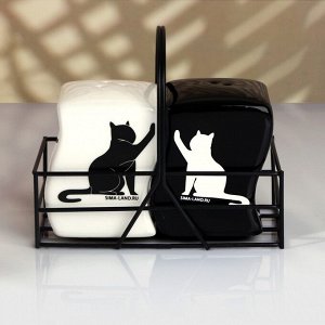 Солонка и перечница «Коты», 100 мл