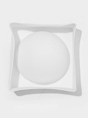 Форма для муссовых десертов и выпечки KONFINETTA «Полусфера», силикон, 19.4x8 см, d=16 см белая