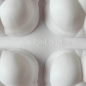 Форма для выпечки и муссовых десертов KONFINETTA «Облако», силикон, 30x18.8x3.5 см, 6 ячеек (7.4x7.4 см), белая