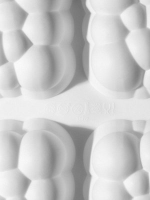 Форма для выпечки и муссовых десертов KONFINETTA «Облако», силикон, 30x18.8x3.5 см, 6 ячеек (7.4x7.4 см), белая
