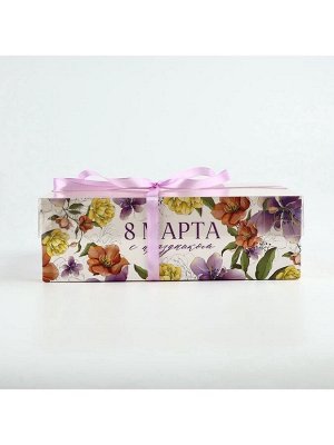 Коробка для капкейка «8 марта», 23 х 16 х 7.5 см