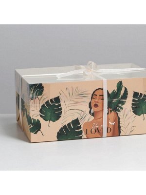 Коробка для капкейка, кондитерская упаковка, 6 ячеек, «Дикая», 23 х 16 х 10 см