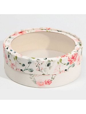 Коробка для макарун, кондитерская упаковка тубус с окном, Love, 16 х 16 х 5 см