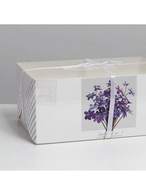Коробка для капкейков, кондитерская упаковка, 6 ячеек «Для тебя», 23 х 16 х 10 см