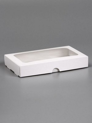 Подарочная коробка под плитку Дубайского шоколада, складная, белая, 18x11x2.7 см