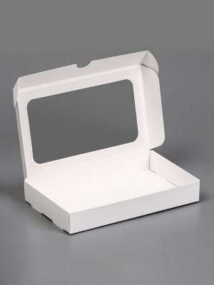 Подарочная коробка под плитку Дубайского шоколада, складная, белая, 18x11x2.7 см