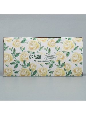 Коробка для капкейка, кондитерская упаковка, 2 ячейки «Розы», 16 х 8 х 11.5 см