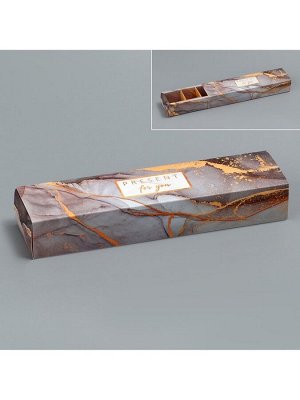 Коробка для конфет, кондитерская упаковка, 5 ячеек, «Камень», 5 х 21 х 3.3 см