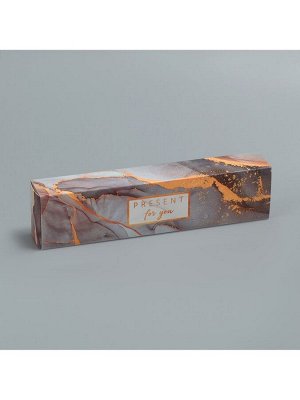 Коробка для конфет, кондитерская упаковка, 5 ячеек, «Камень», 5 х 21 х 3.3 см