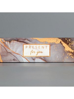 Коробка для конфет, кондитерская упаковка, 5 ячеек, «Камень», 5 х 21 х 3.3 см