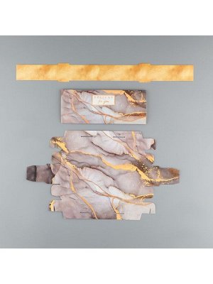 Коробка для конфет, кондитерская упаковка, 5 ячеек, «Камень», 5 х 21 х 3.3 см
