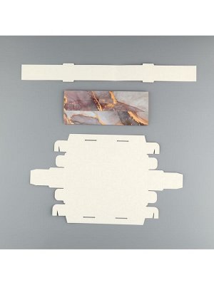 Коробка для конфет, кондитерская упаковка, 5 ячеек, «Камень», 5 х 21 х 3.3 см