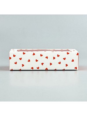 Коробка под 3 конфеты с ячейками «Сердечки», 13 х 3 х 5.5 см