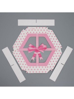Коробка кондитерская складная, упаковка «Бант», 23 х 23х 4 см
