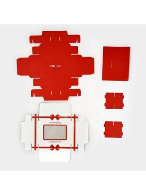 Коробка складная под 6 конфет «Поздравляю», 13.5x9.8x3.8 см