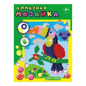 Алмазная мозаика по номерам 15х20 см "Тукан" Частичная выкладка 90788 Centrum