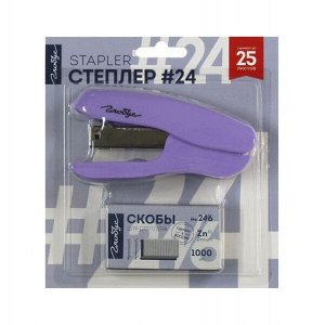 Набор степлер 24/6 +скобы (до 25 листов) СтС24/6б Глобус