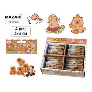 Моти-антистресс (тянучка) "КАПИБАРА" 3х3 см 4 шт M-20365 Mazari