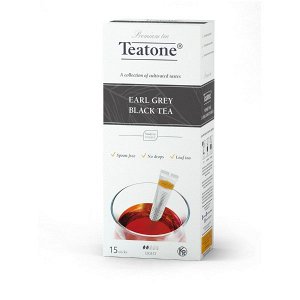 Черный чай Аромат бергамота TEATONE в стиках, 15 стиков по 1,8г