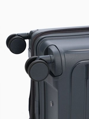 Чемодан на колёсах Bagvoyage средний 73 л (М), на молнии, с увеличением, кодовый замок, 4 колеса, серый