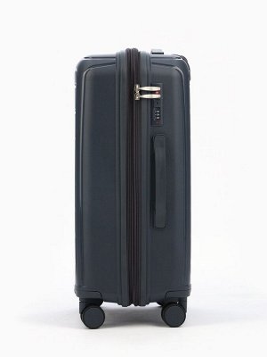 Чемодан на колёсах Bagvoyage средний 73 л (М), на молнии, с увеличением, кодовый замок, 4 колеса, серый